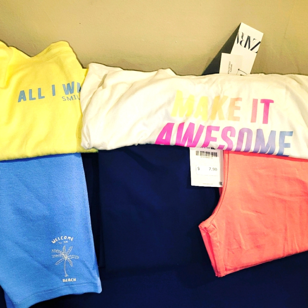 Calf leggins & sleeveless shirts